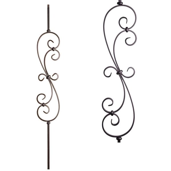 16.1.25 Large Spiral Scroll Iron Baluster